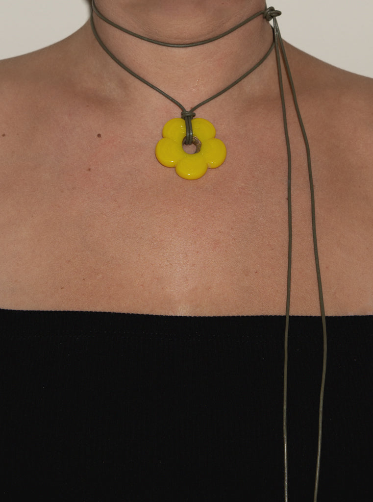 Posie Flower Necklace | Yellow